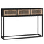 konsolbord 105x30x75 cm konstrueret træ og jern sort