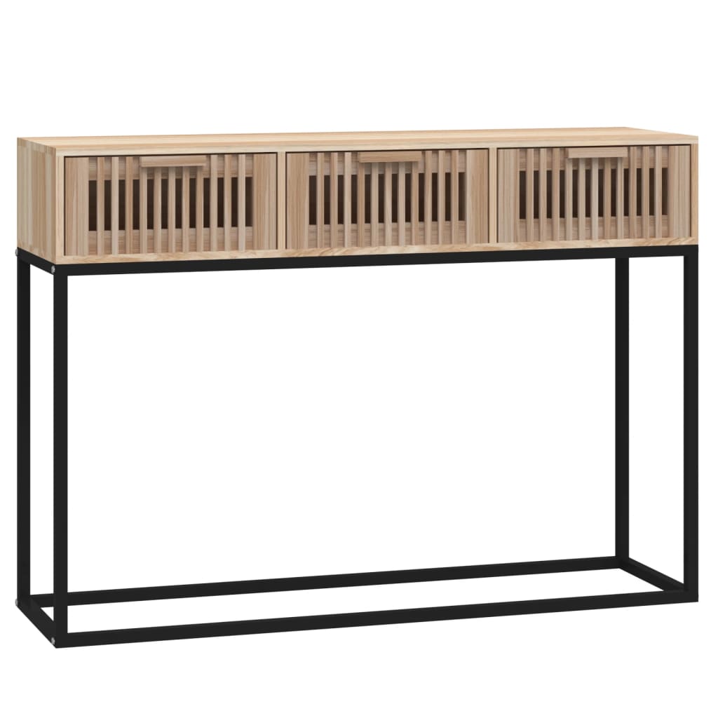 konsolbord 105x30x75 cm konstrueret træ og jern