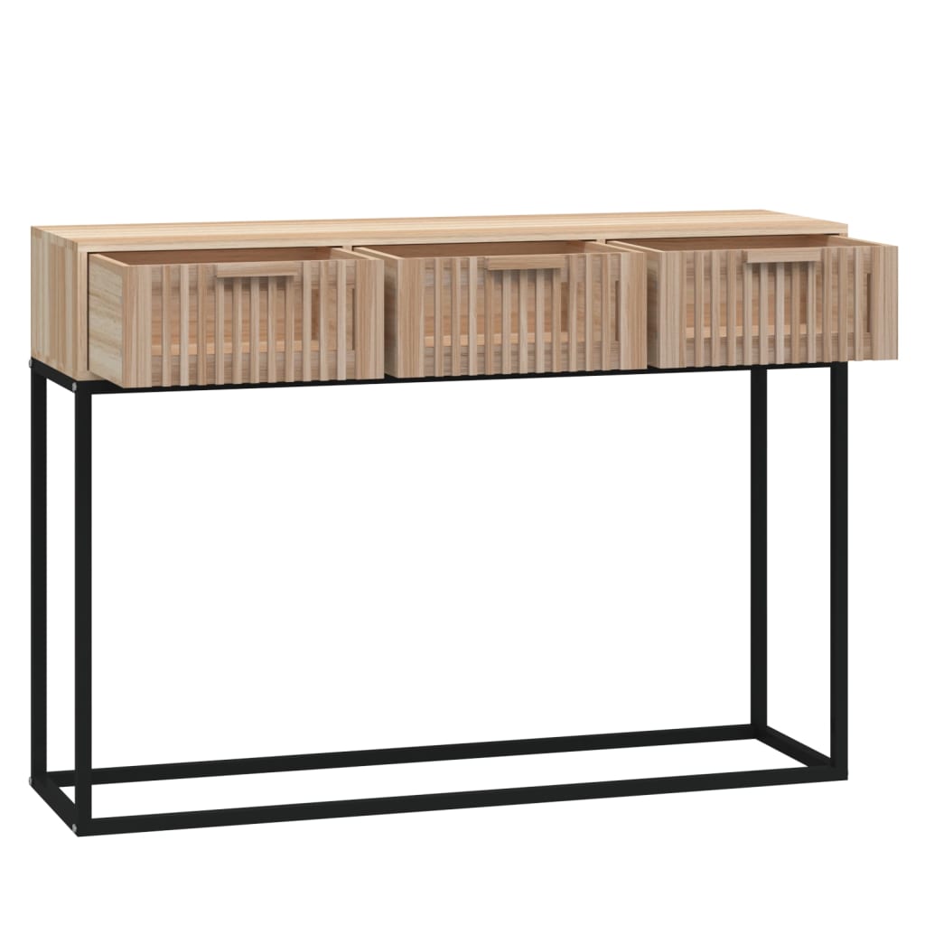 konsolbord 105x30x75 cm konstrueret træ og jern