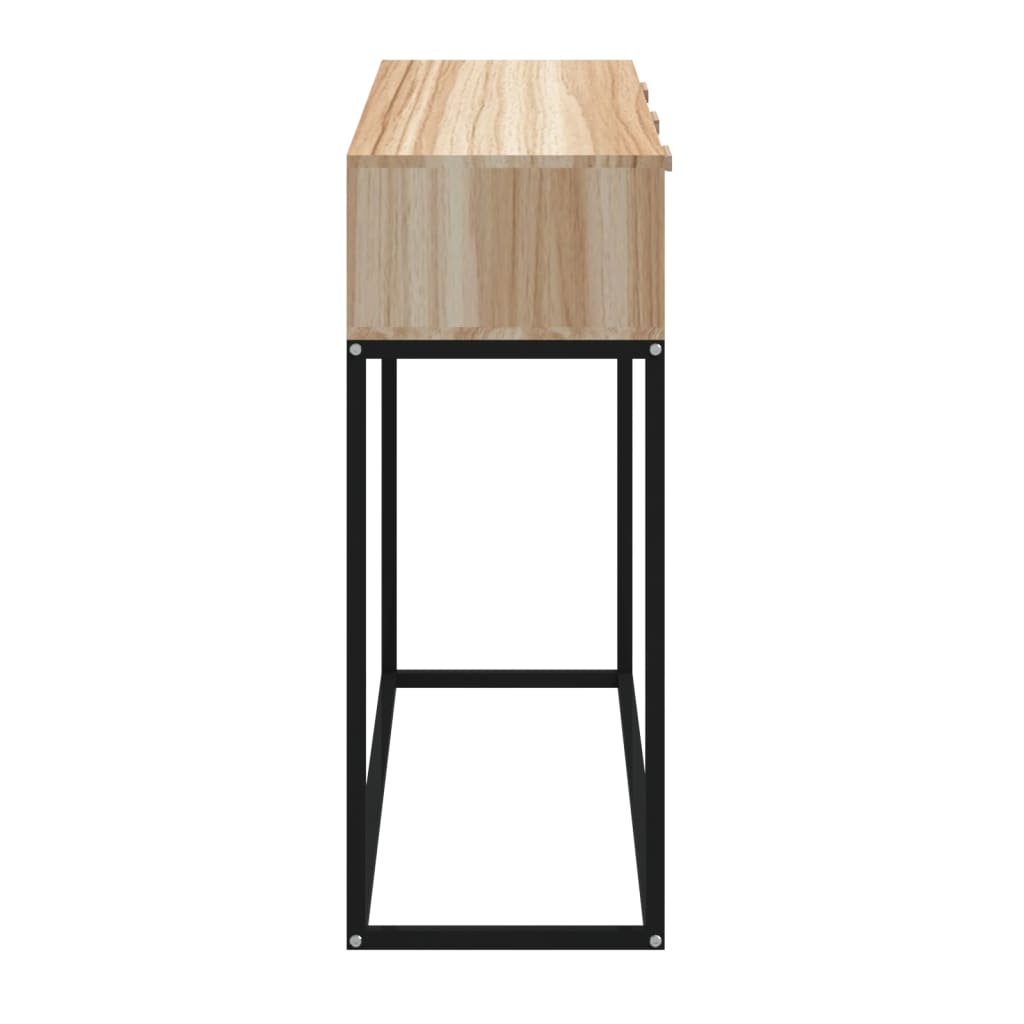 konsolbord 105x30x75 cm konstrueret træ og jern
