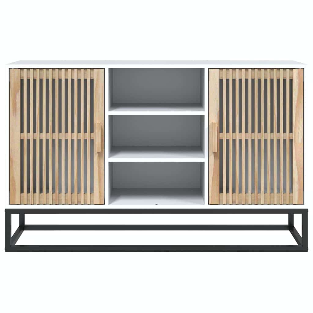 skænk 105x30x65 cm konstrueret træ hvid