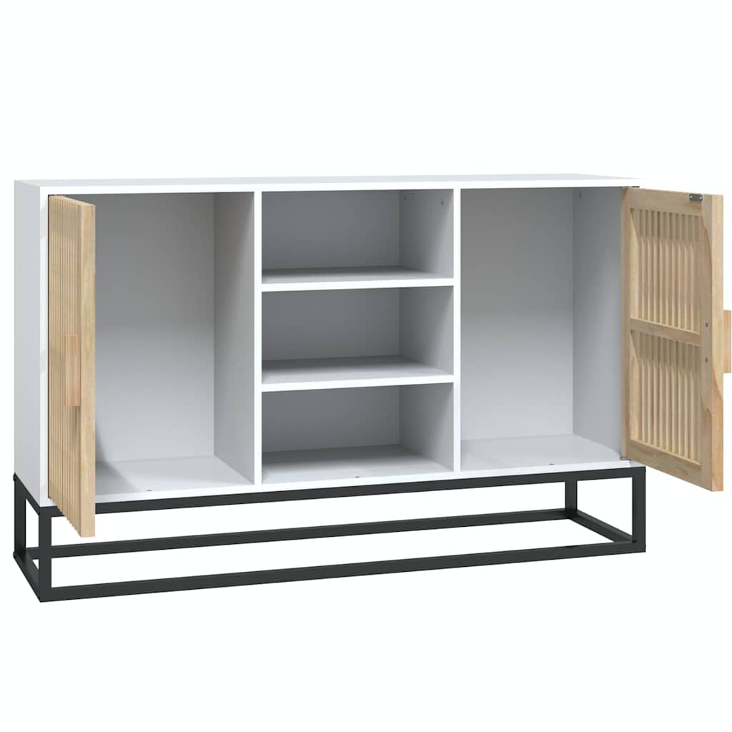 skænk 105x30x65 cm konstrueret træ hvid