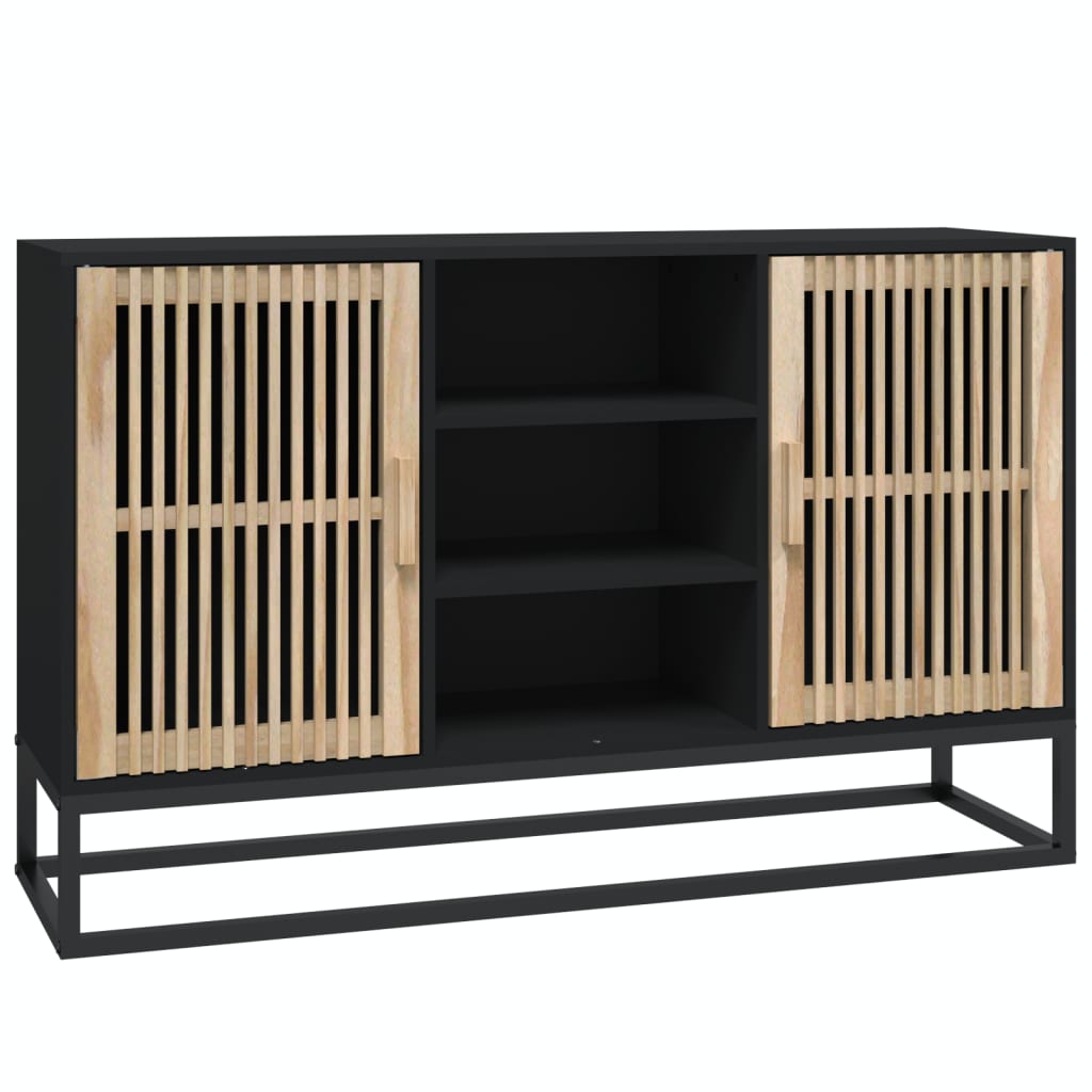 skænk 105x30x65 cm konstrueret træ sort