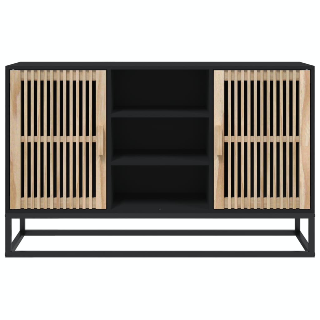 skænk 105x30x65 cm konstrueret træ sort