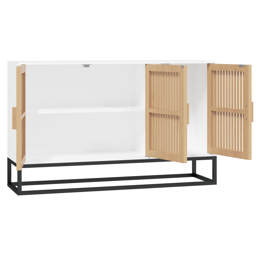 skænk 105x30x65 cm konstrueret træ hvid