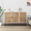 skænk 105x30x65 cm konstrueret træ hvid
