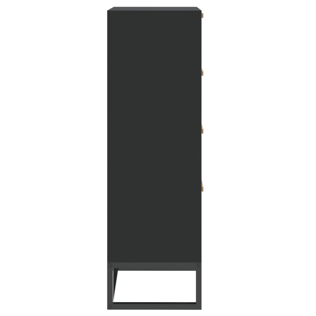 kommode 40x30x95 cm konstrueret træ sort