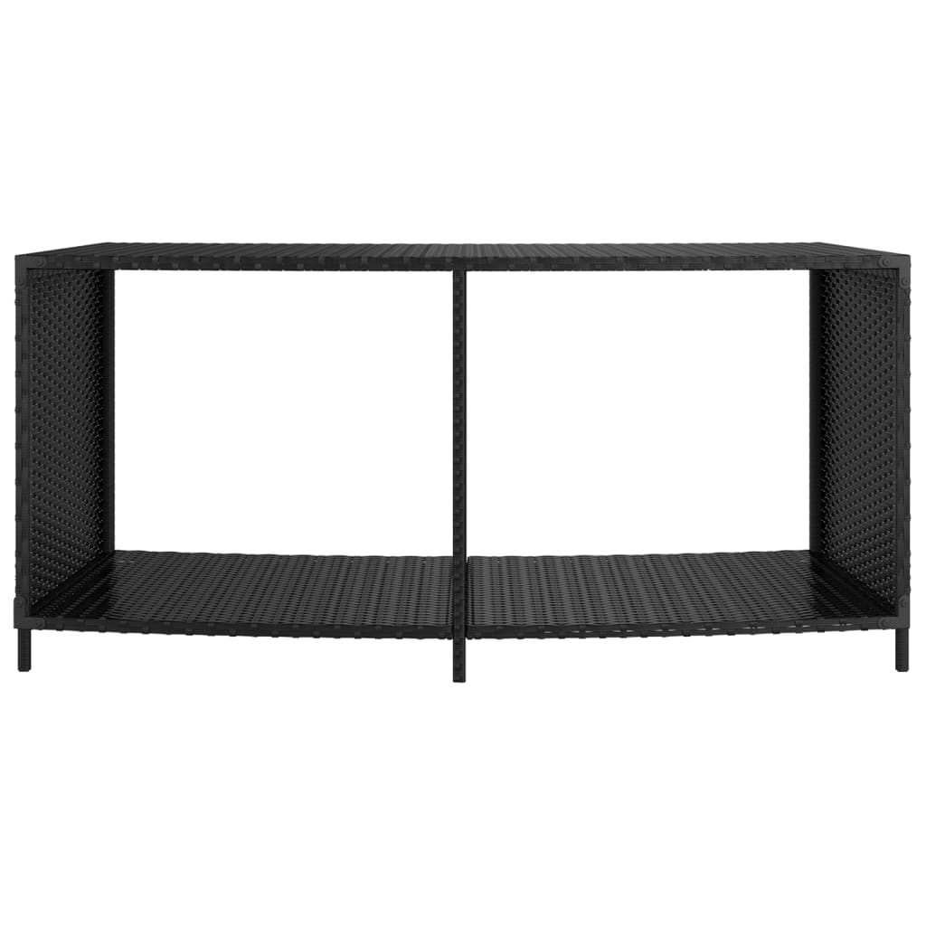 opbevaringshylder 2 stk. polyrattan sort