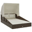 solseng med foldbart tag 200x114x128 cm polyrattan brun