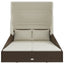 solseng med foldbart tag 200x114x128 cm polyrattan brun
