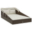 solseng med foldbart tag 200x114x128 cm polyrattan brun