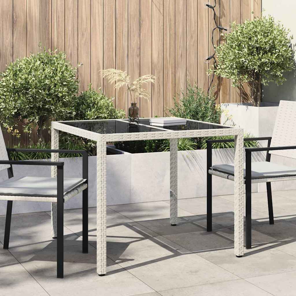 Havemøbel Bord Hvid 90 x 90 x 75 cm polyrattan