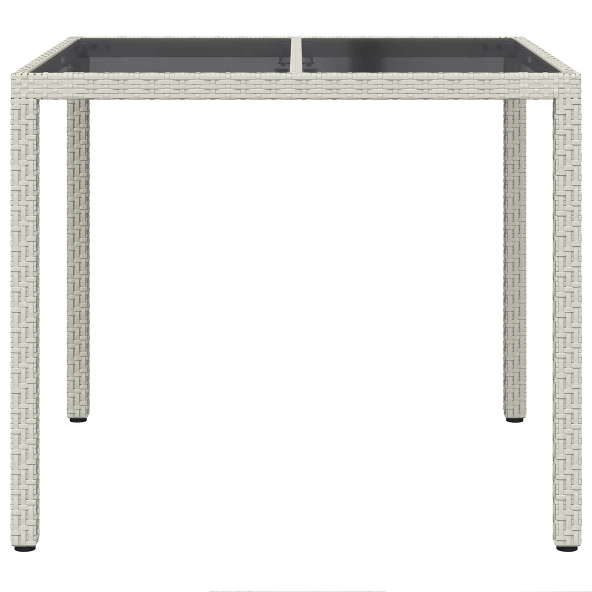 Havemøbel Bord Hvid 90 x 90 x 75 cm polyrattan