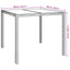 Havemøbel Bord Hvid 90 x 90 x 75 cm polyrattan