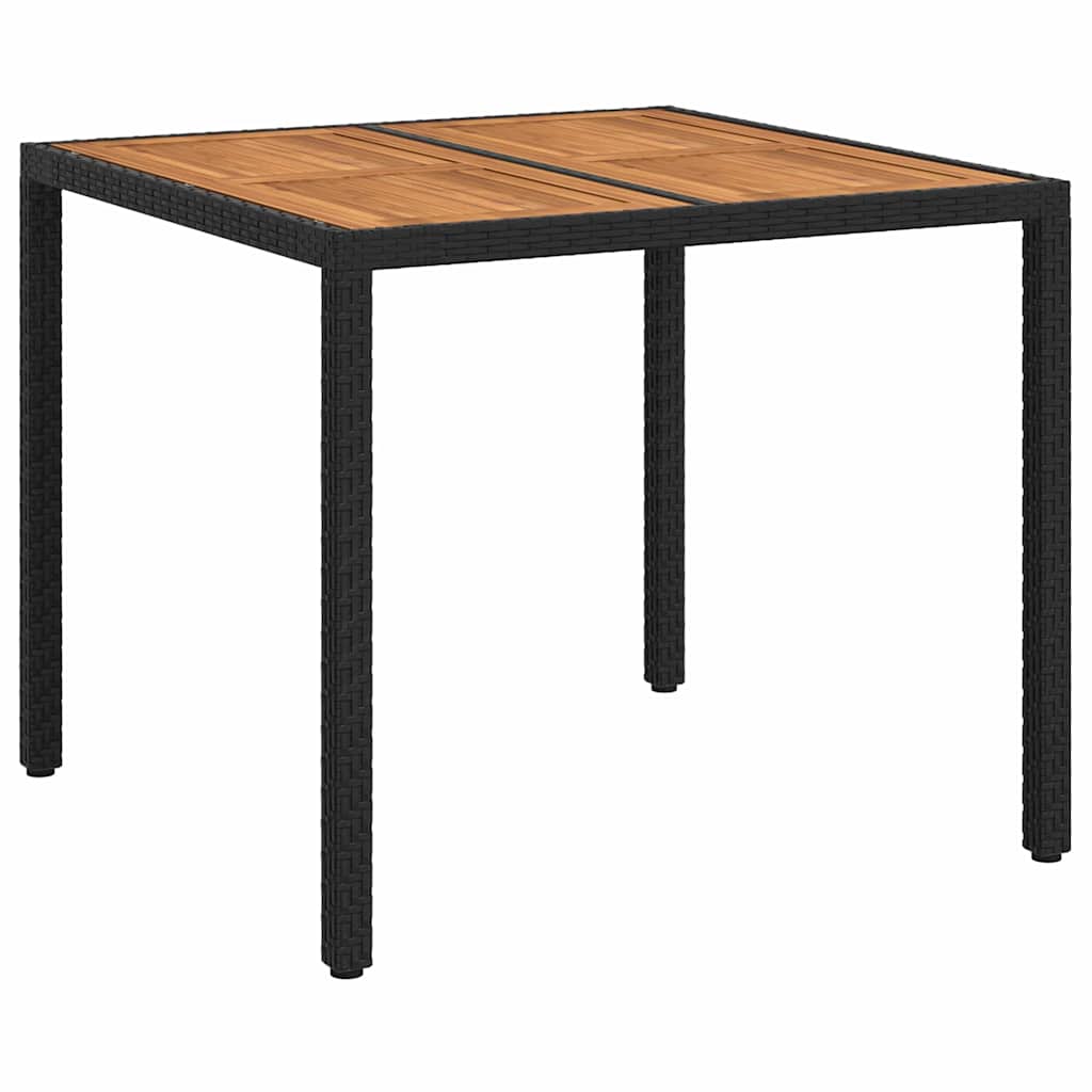 Havemøbel Bord Sort 90 x 90 x 75 cm polyrattan