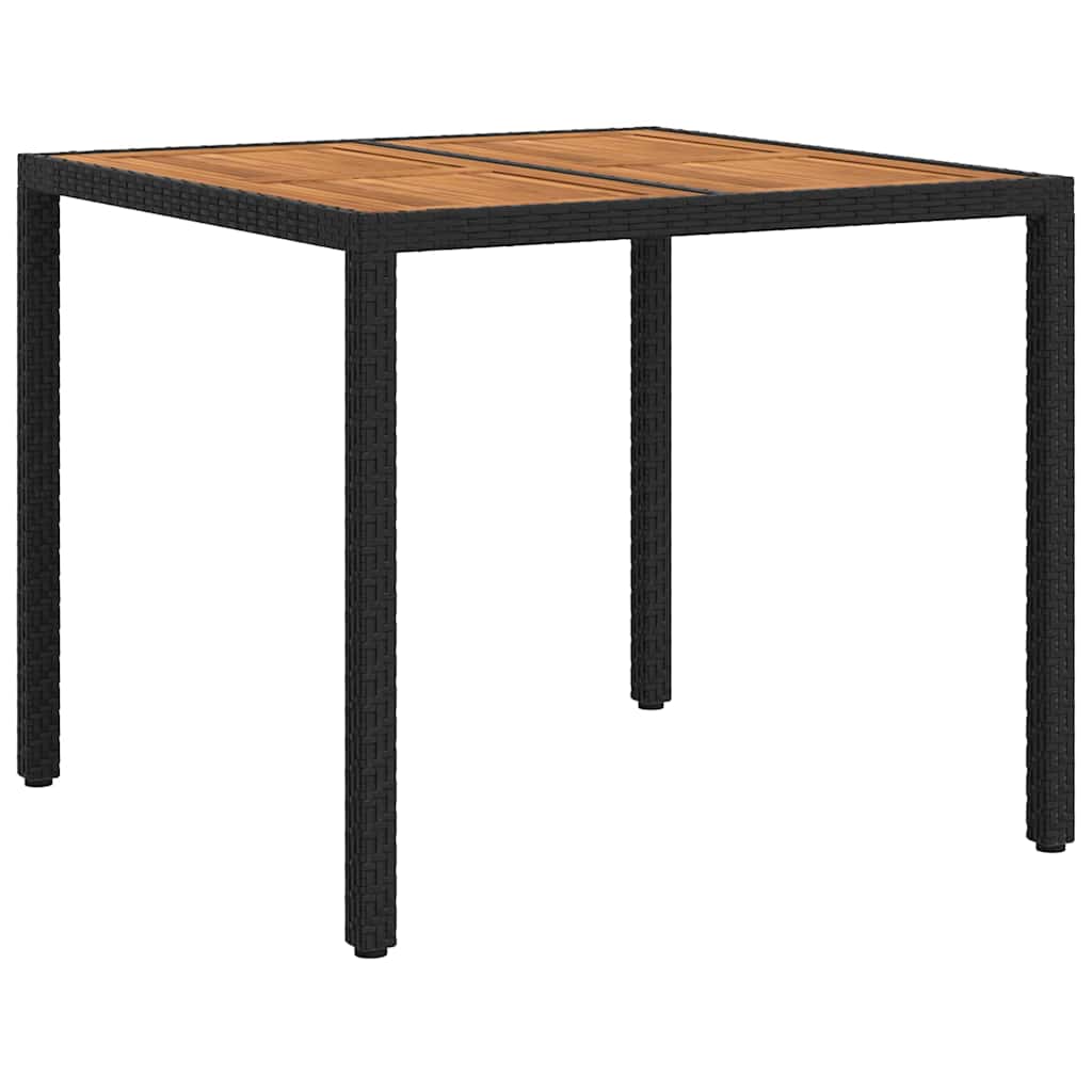 Havemøbel Bord Sort 90 x 90 x 75 cm polyrattan
