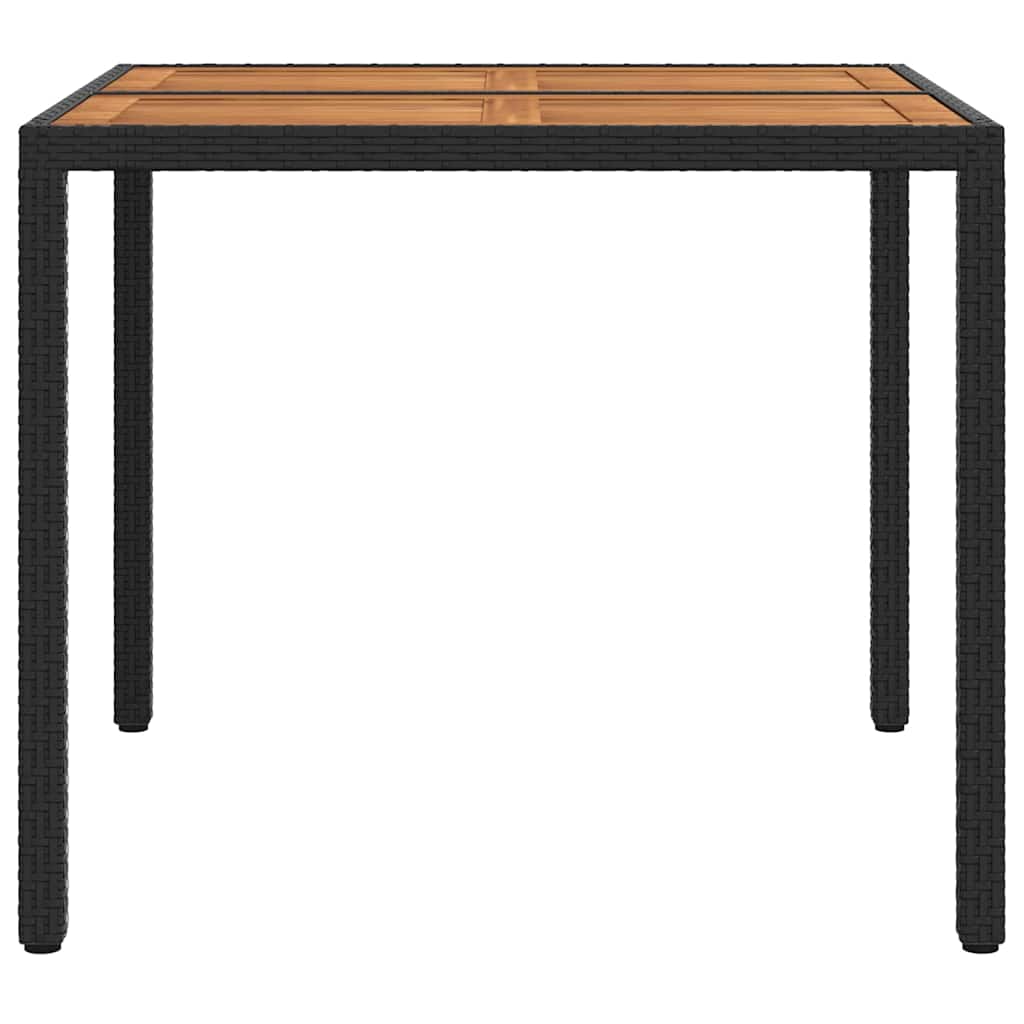 Havemøbel Bord Sort 90 x 90 x 75 cm polyrattan