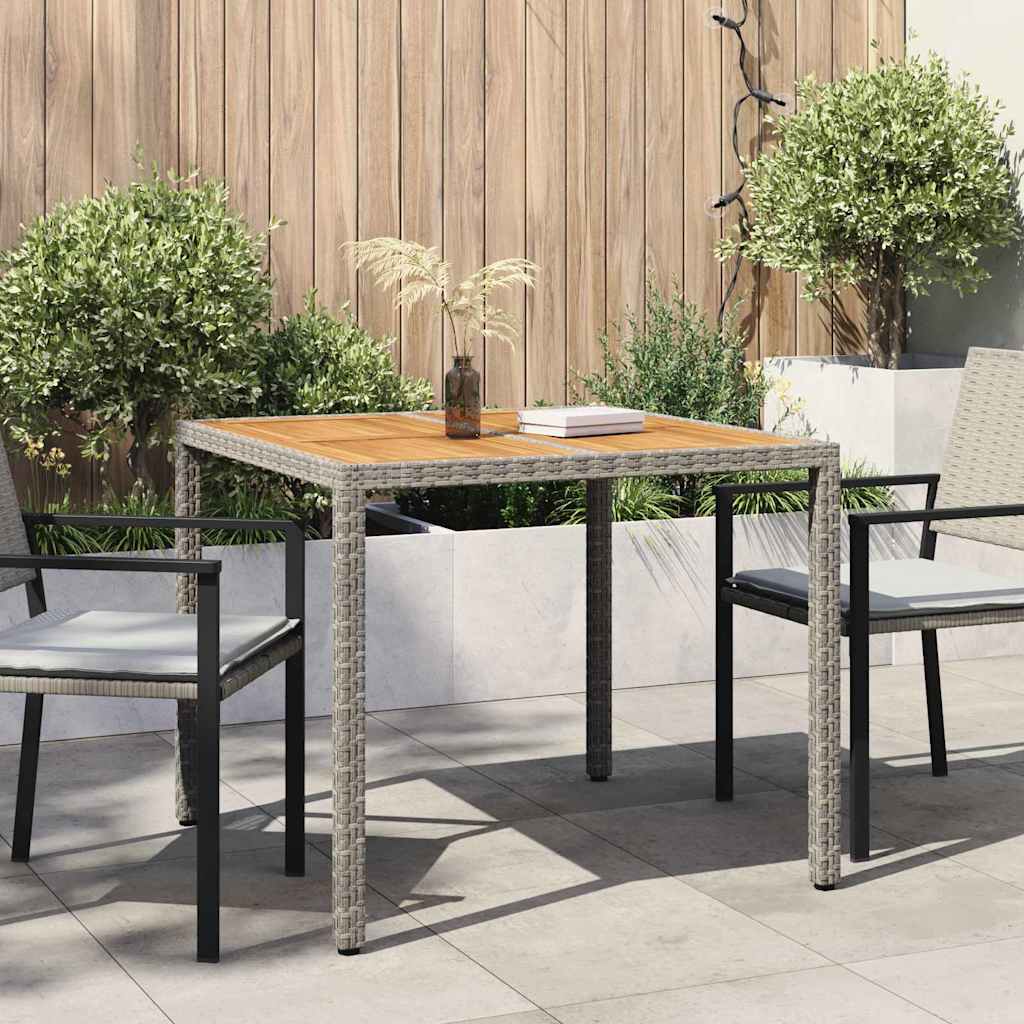 Havemøbel Bord Grå 90 x 90 x 75 cm polyrattan