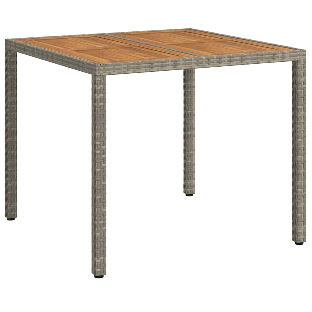 Havemøbel Bord Grå 90 x 90 x 75 cm polyrattan