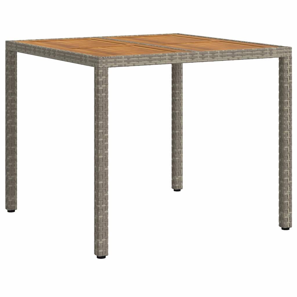 Havemøbel Bord Grå 90 x 90 x 75 cm polyrattan