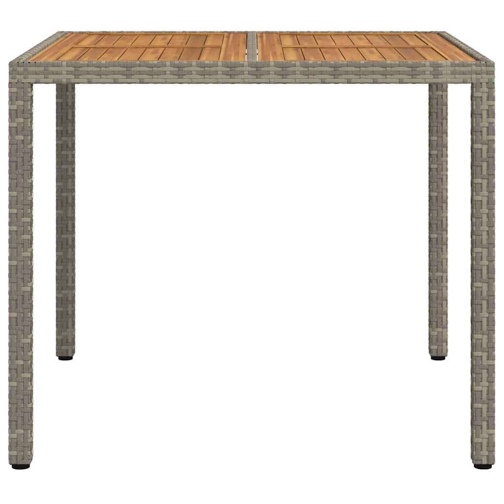 Havemøbel Bord Grå 90 x 90 x 75 cm polyrattan