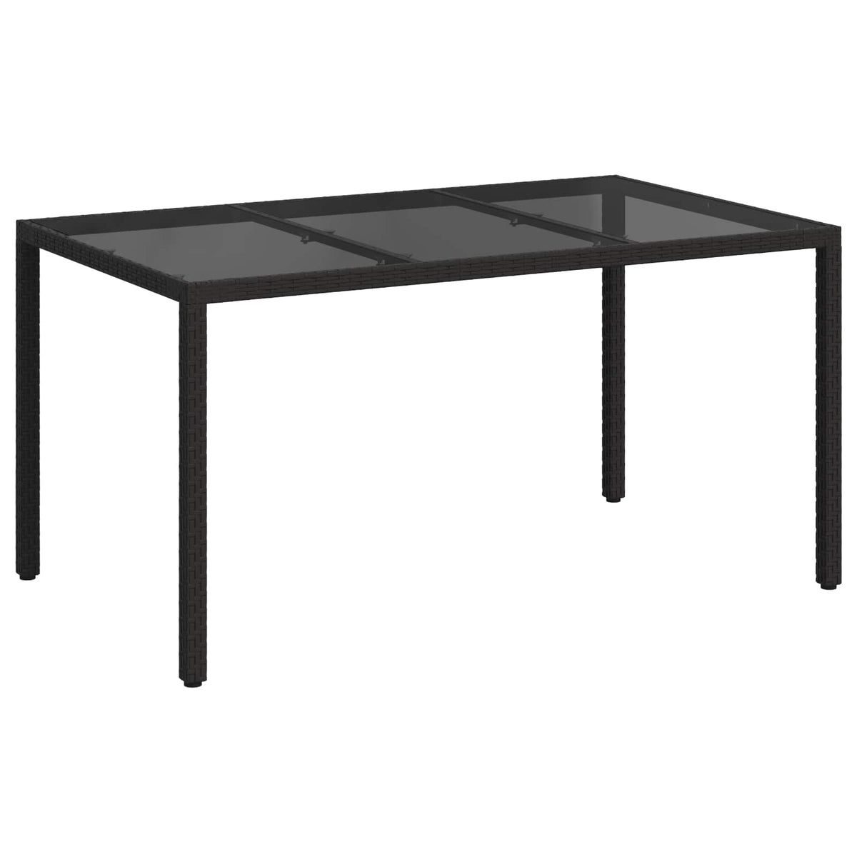 Havemøbel Bord Sort 150 x 90 x 75 cm polyrattan