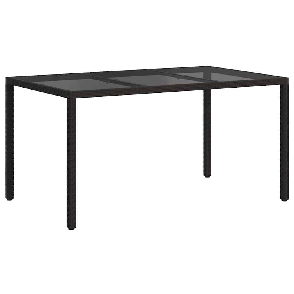 Havemøbel Bord Sort 150 x 90 x 75 cm polyrattan
