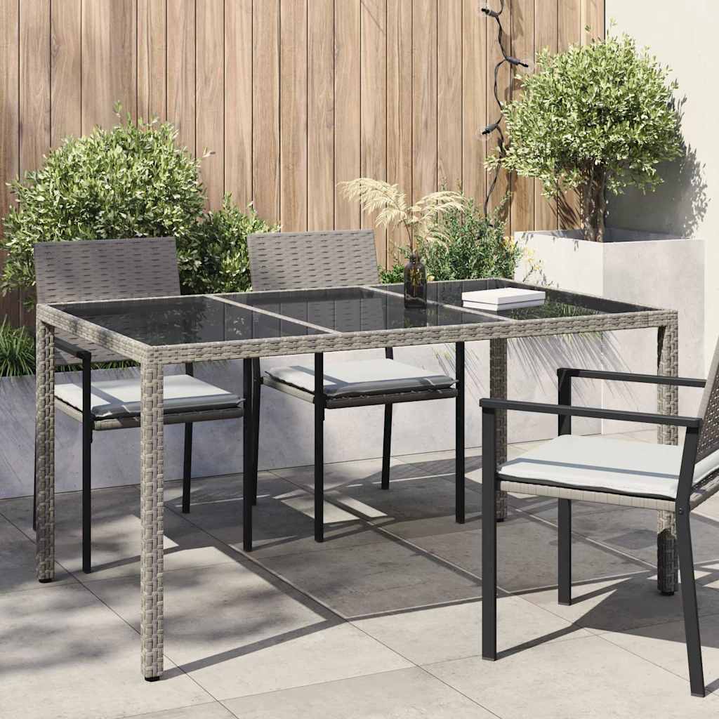 Havemøbel Bord Grå 150 x 90 x 75 cm polyrattan