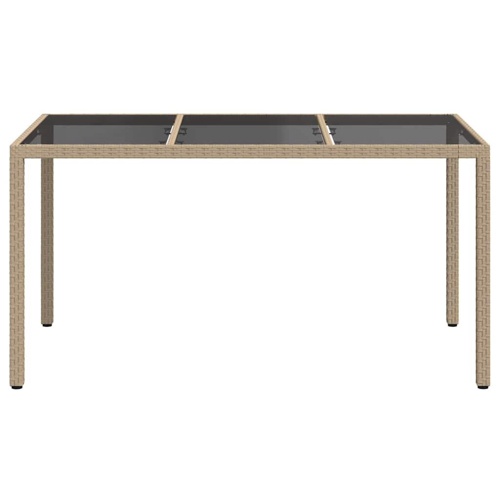 Havemøbel Bord Beige 150 x 90 x 75 cm polyrattan