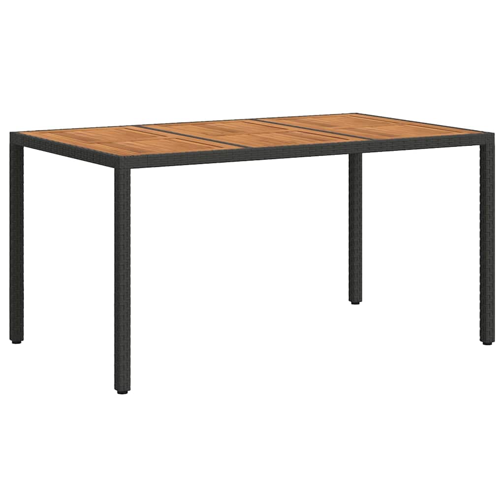 Havemøbel Bord Sort 150 x 90 x 75 cm polyrattan