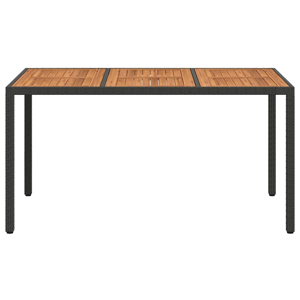 Havemøbel Bord Sort 150 x 90 x 75 cm polyrattan