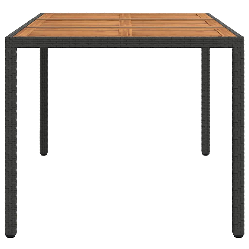 Havemøbel Bord Sort 150 x 90 x 75 cm polyrattan