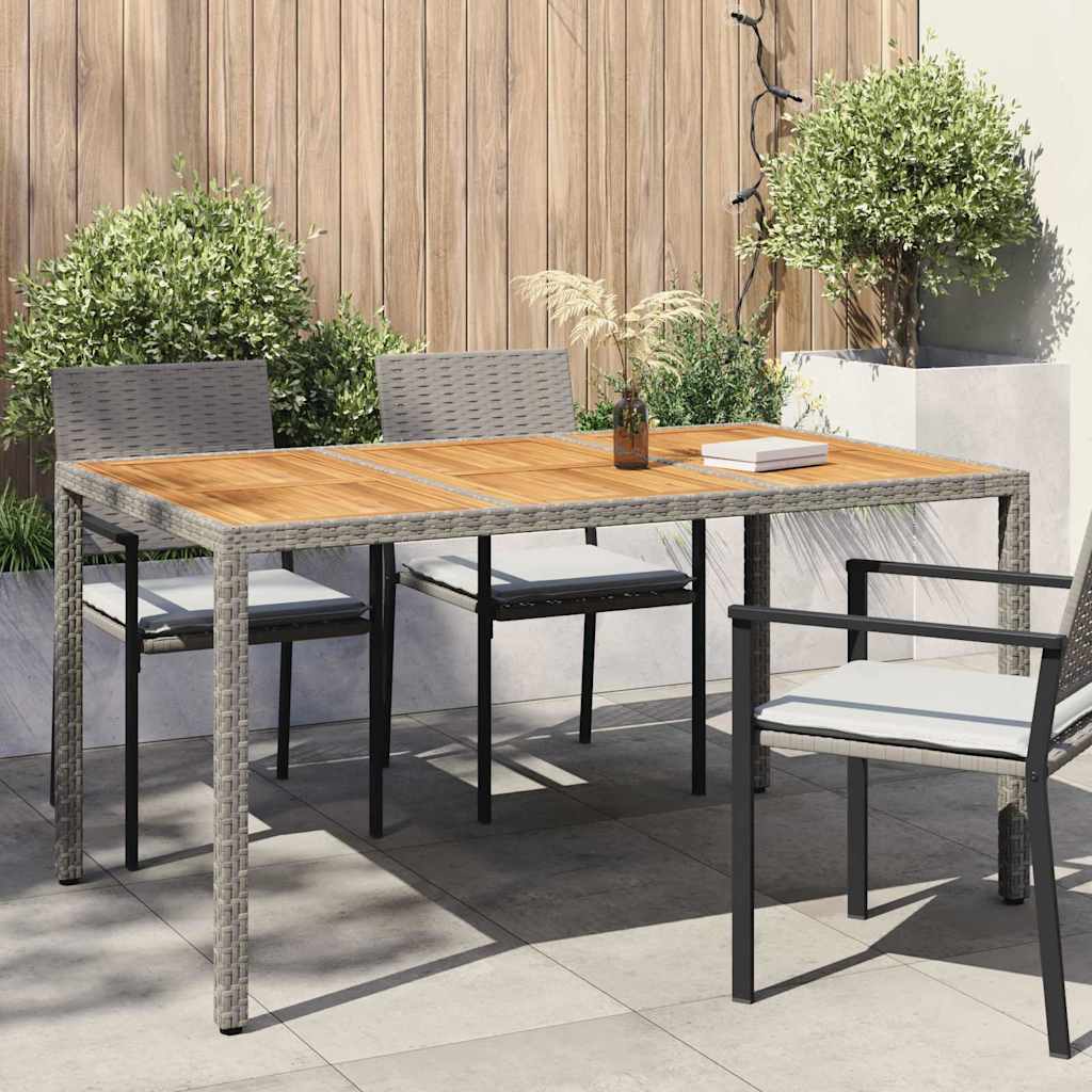 Havemøbel Bord Grå 150 x 90 x 75 cm polyrattan