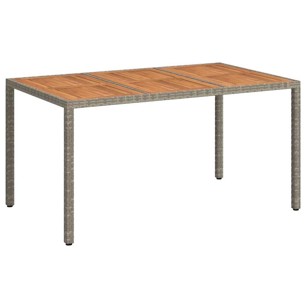 Havemøbel Bord Grå 150 x 90 x 75 cm polyrattan