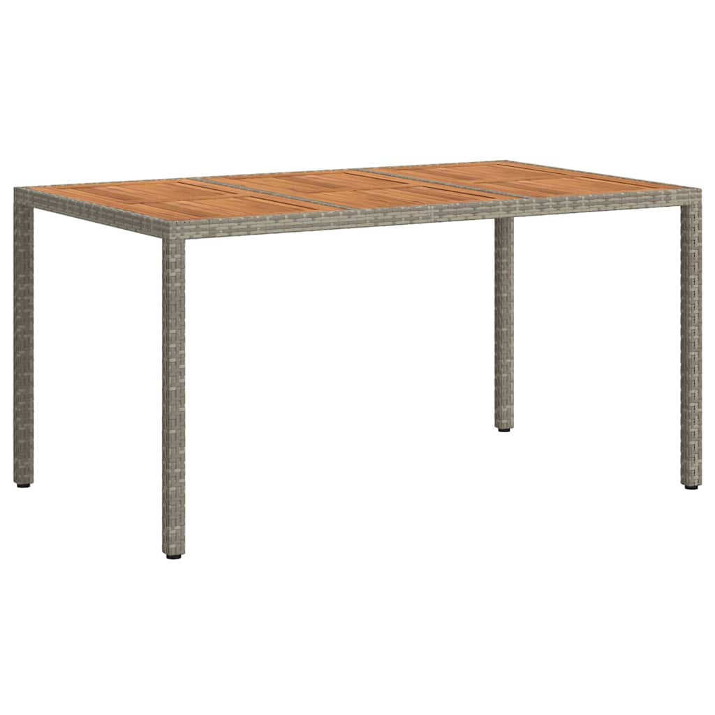 Havemøbel Bord Grå 150 x 90 x 75 cm polyrattan