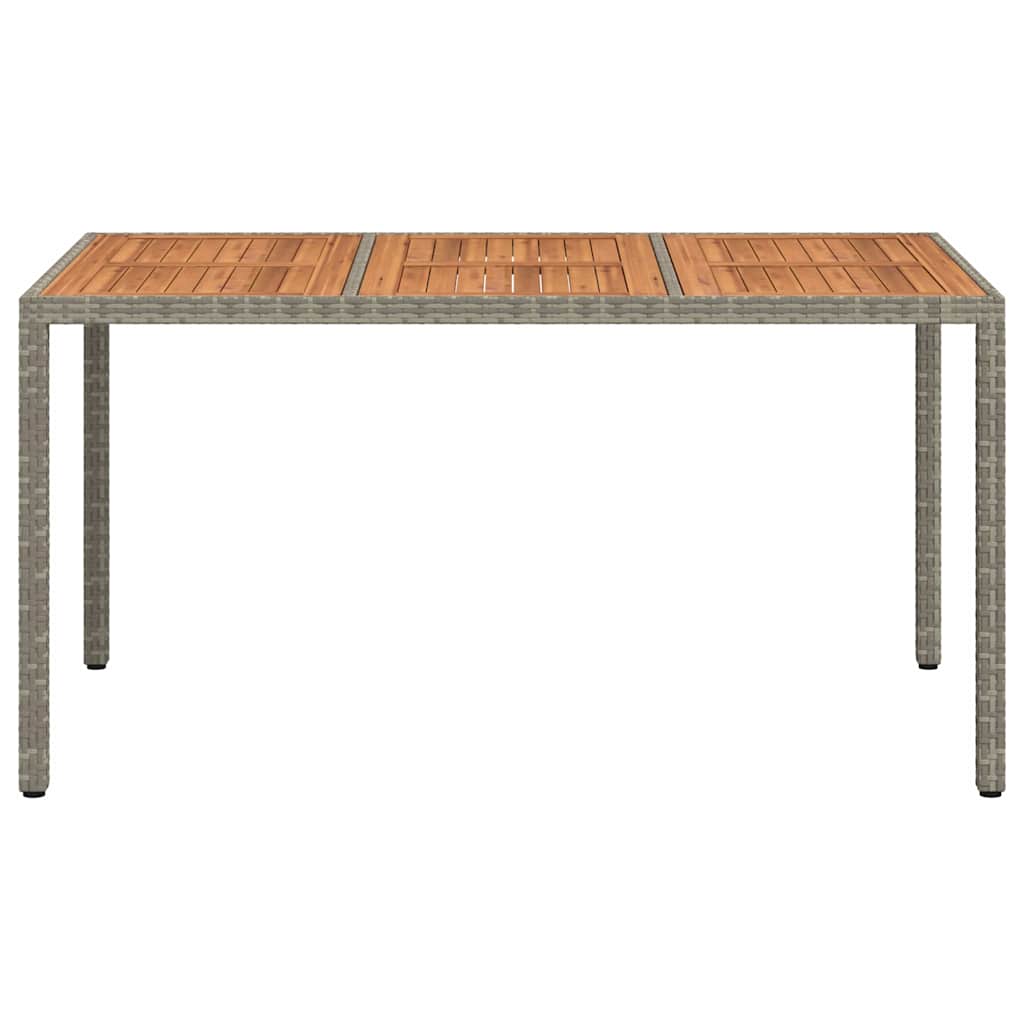 Havemøbel Bord Grå 150 x 90 x 75 cm polyrattan