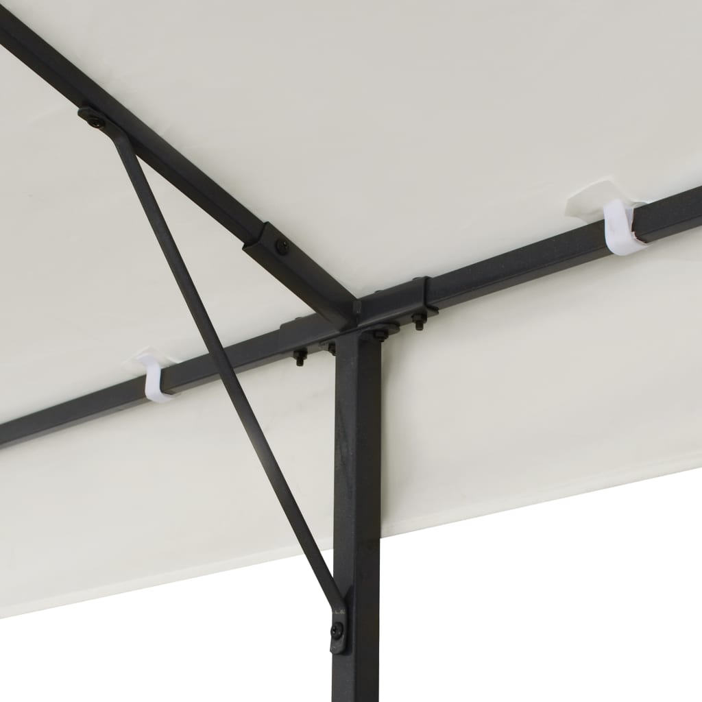 pavillon med dobbelttag 6x3 m stål hvid