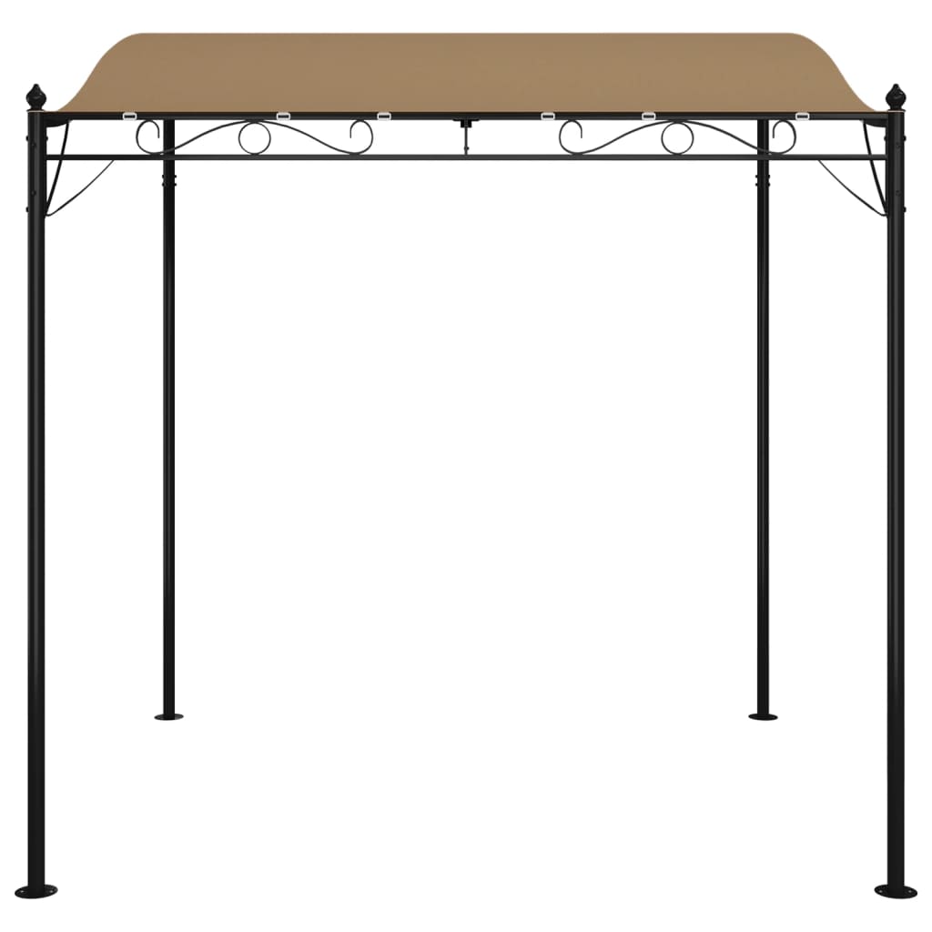 baldakin 2x2,3 m 180 g/m² stof og stål gråbrun