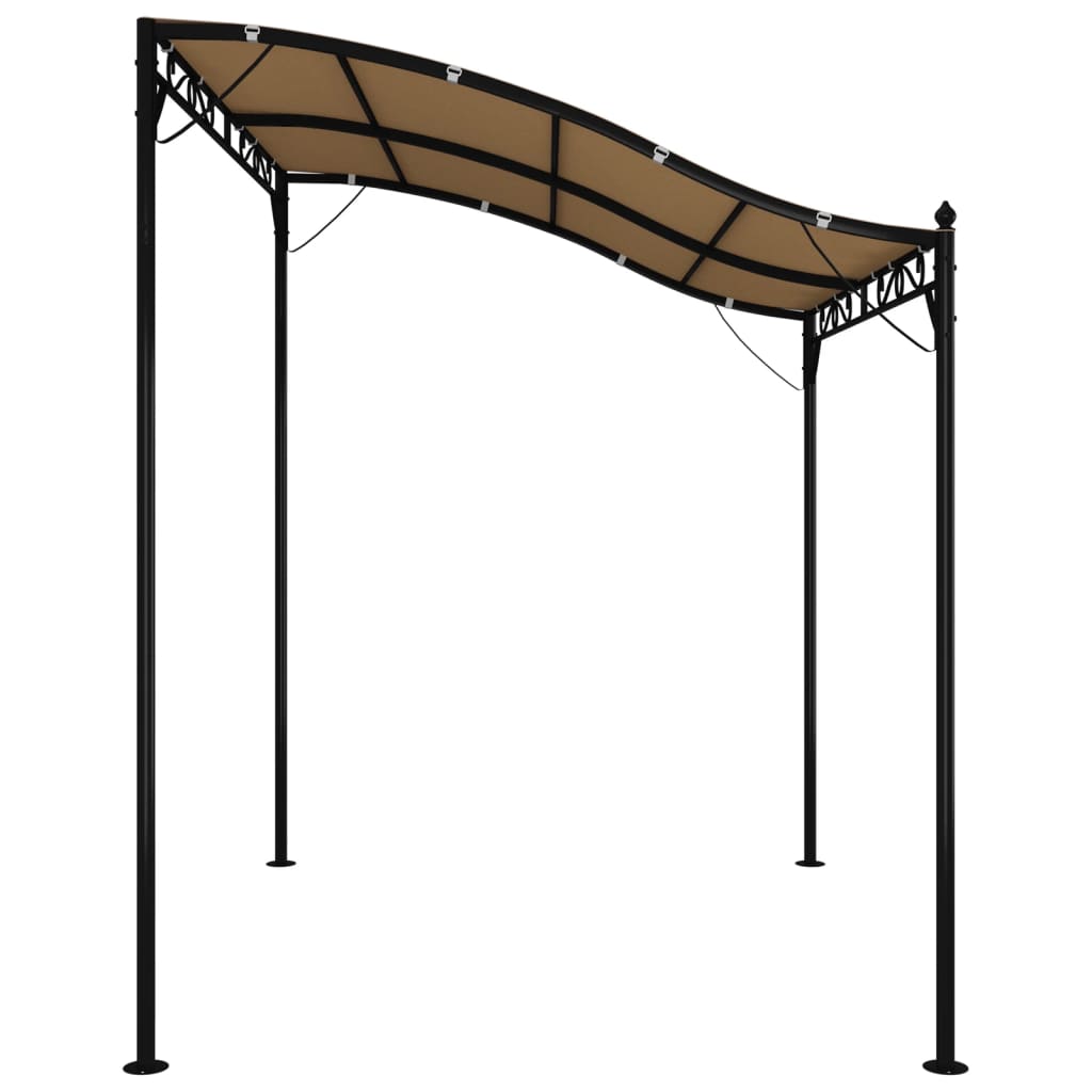 baldakin 2x2,3 m 180 g/m² stof og stål gråbrun