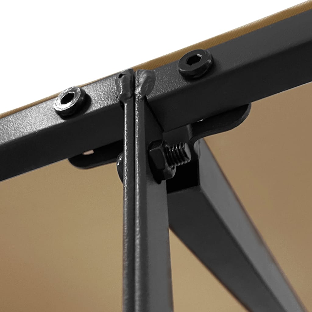 baldakin 2x2,3 m 180 g/m² stof og stål gråbrun