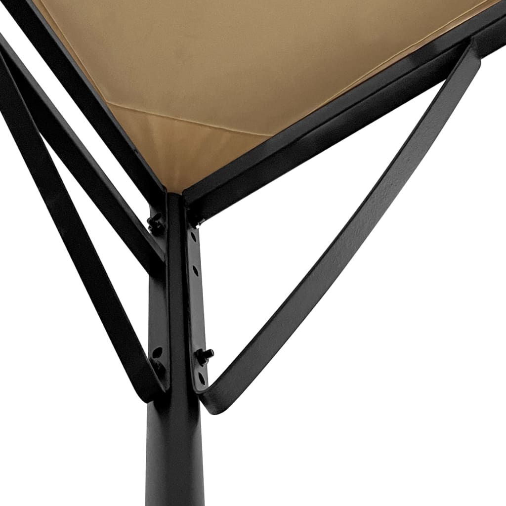 baldakin 2x2,3 m 180 g/m² stof og stål gråbrun