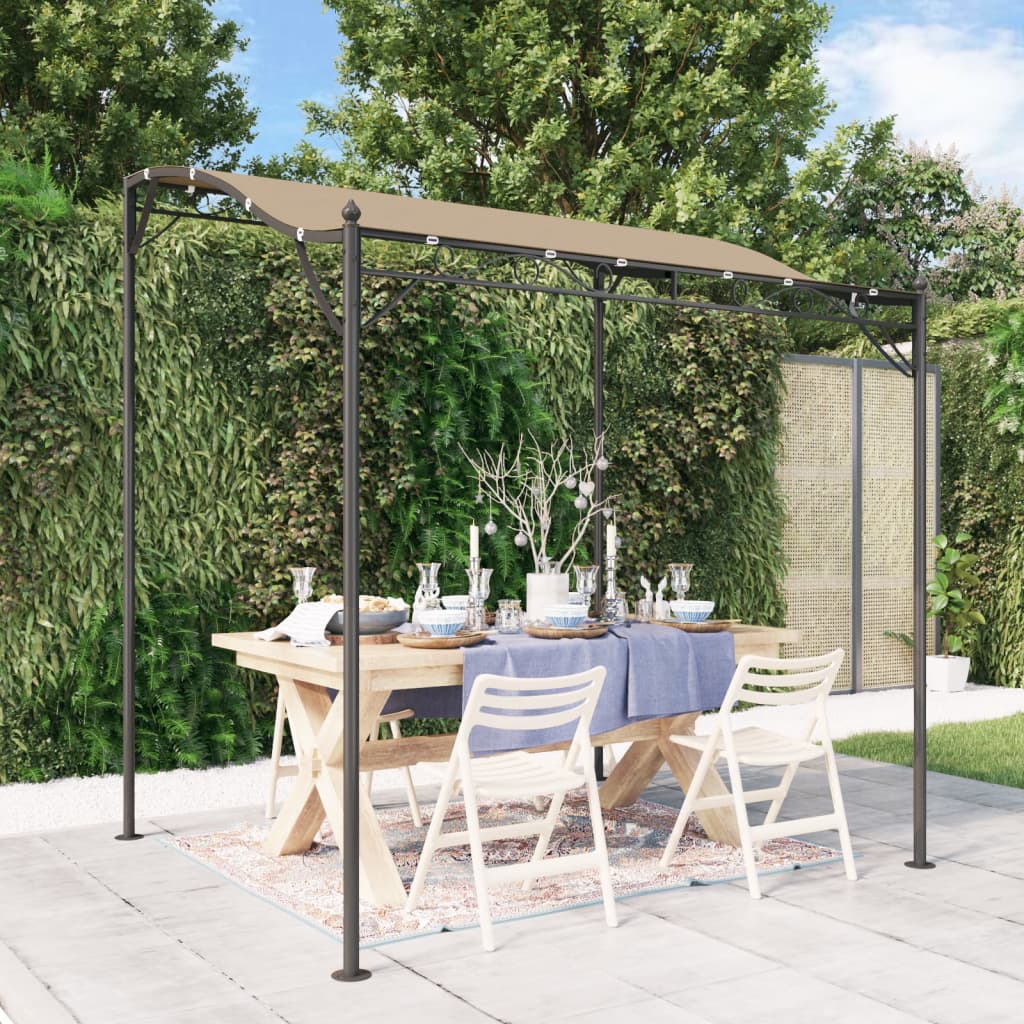 baldakin 2x2,3 m 180 g/m² stof og stål gråbrun