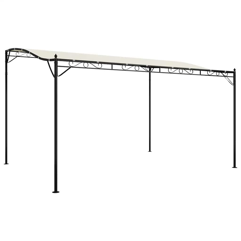baldakin 4x3 m 180 g/m² stof og stål cremefarvet