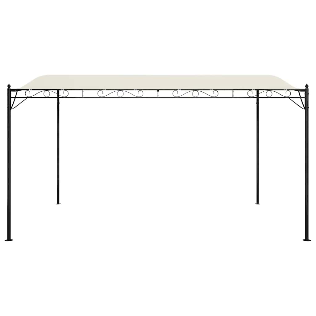 baldakin 4x3 m 180 g/m² stof og stål cremefarvet