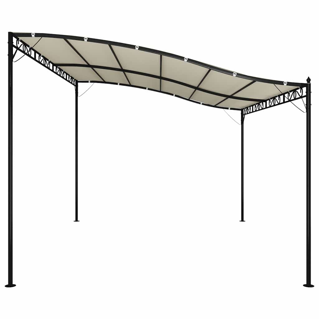 baldakin 4x3 m 180 g/m² stof og stål cremefarvet
