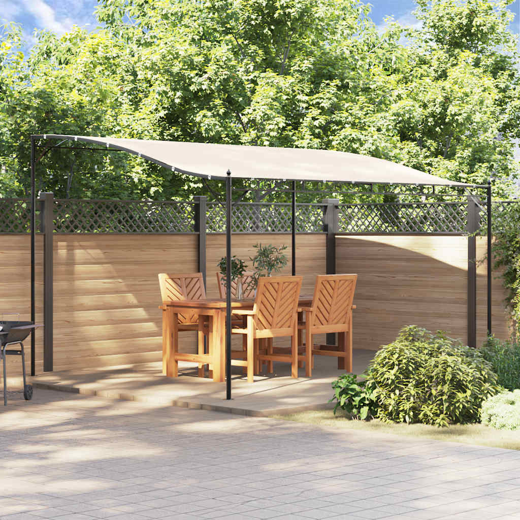 baldakin 4x3 m 180 g/m² stof og stål cremefarvet