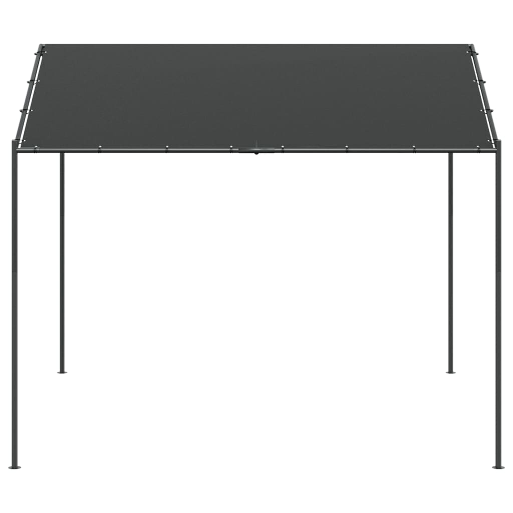 pavillon 3x3 m stål og stof antracitgrå