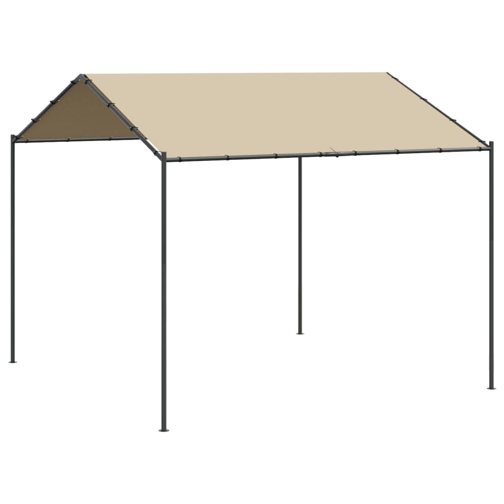 pavillon 3x3 m stål og stof beige