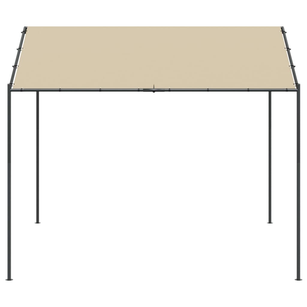 pavillon 3x3 m stål og stof beige