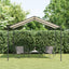 pavillon 3x3 m stål og stof beige